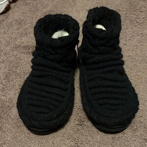UGG Black Knit Winter Boots